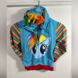 Girls Size 8/10 Rainbow Dash My Little Pony Cosplay Hoodie